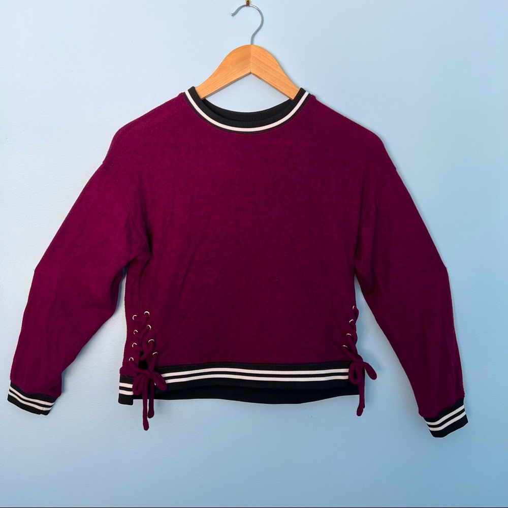 Ally B. Girls Long Sleeve Top with Side Ties, Size Medium 10/12